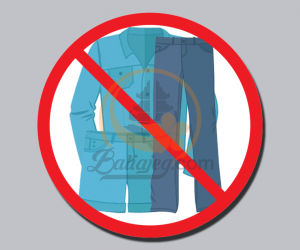 Jangan membawa pakaian berbahan jeans